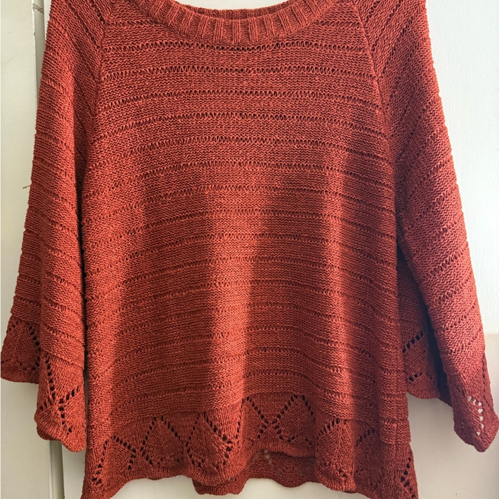 Peck‎ & Peck Rust Knit Women's Sweater Size L